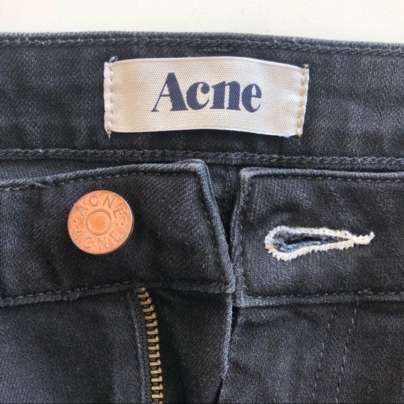 Acne Studios Women's Flex/Wet Black Skinny Denim Jeans 25 - Picture 9 of 13